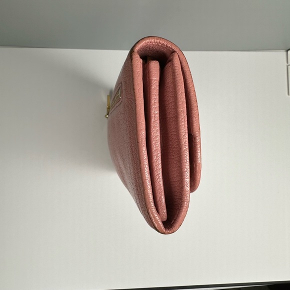 Miu Miu Pink Madras Leather Long Wallet - Picture 4 of 13